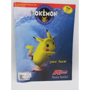 Beckett Pokemon Collector Magazine Pikachu September 2001 w/ Team Rocket Poster